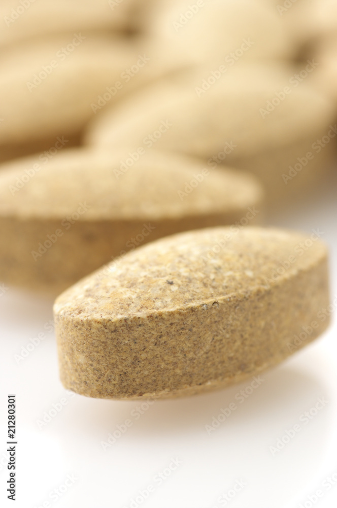 Nutritional supplements close-up Nutritional supplements close-up
