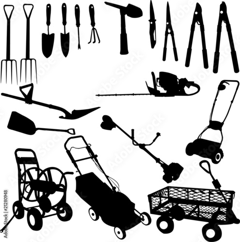 garden tools set - vector