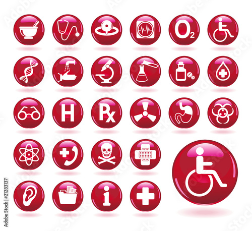 Set of medical icons.