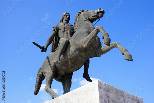 Statue of Alexander the Great at Thessaloniki city in Greece