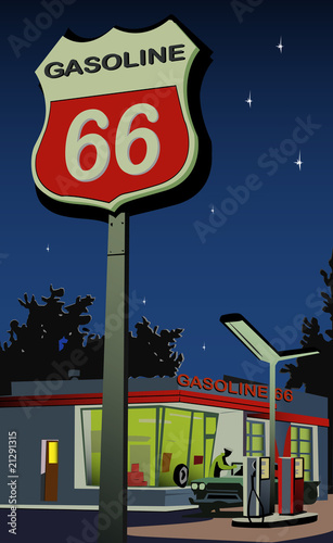 Pompa di benzina vintage