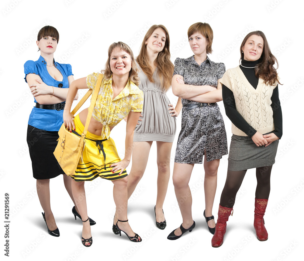 Fototapeta premium casually dressed beauty girls