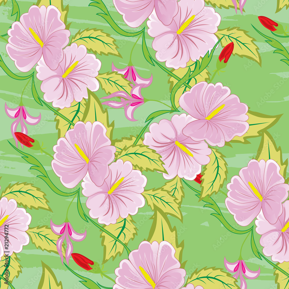 Fototapeta premium Seamless floral background