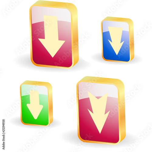 Download buttons. Vector set.