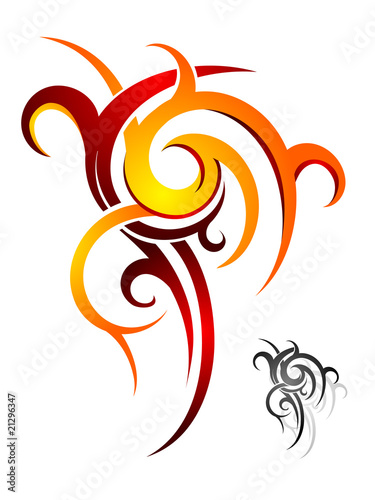 Tribal art swirl