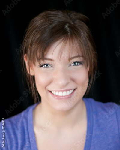 Headshot of Young Woman in Purple
