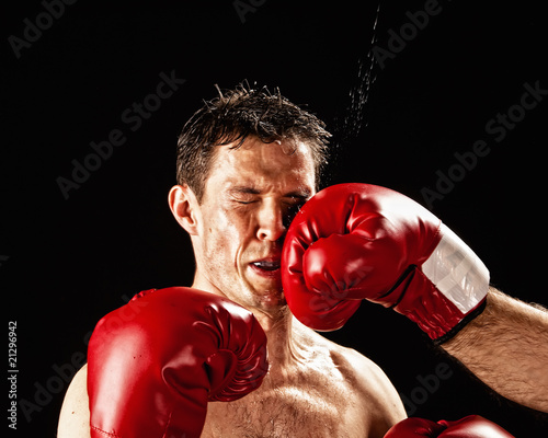 boxer being hit