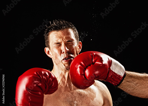 boxer being hit
