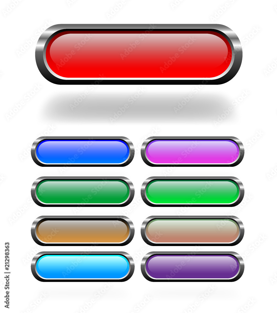 Set of shiny buttons for web design. Set of shiny buttons for web design.