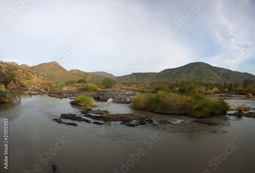 The Epupa Falls lie on the Kunene River