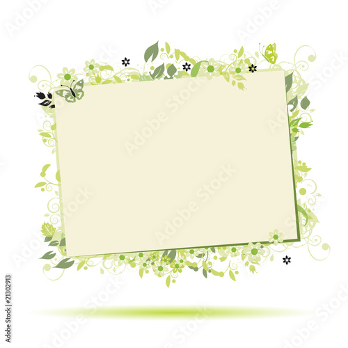 Floral frame beautiful with place for your text