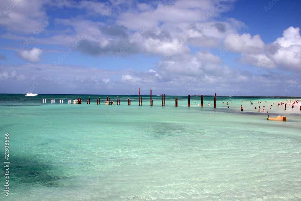 A beach view in Cuba.