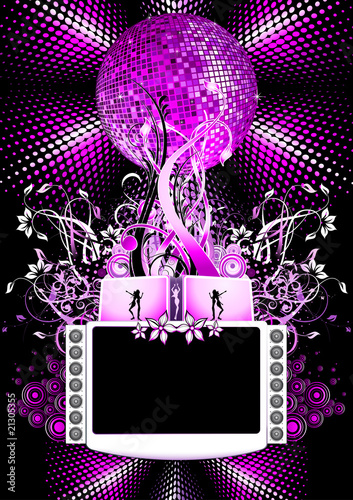 Partyflyer Vorlage Discokugel