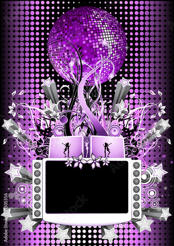 Partyflyer Vorlage Discokugel