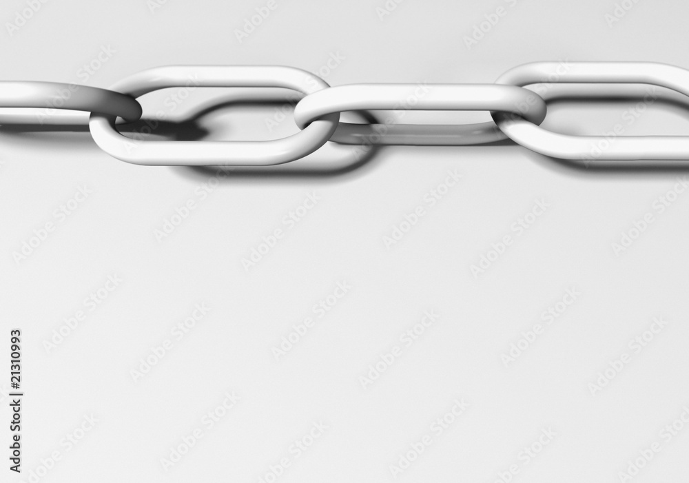Obraz premium chain on white background