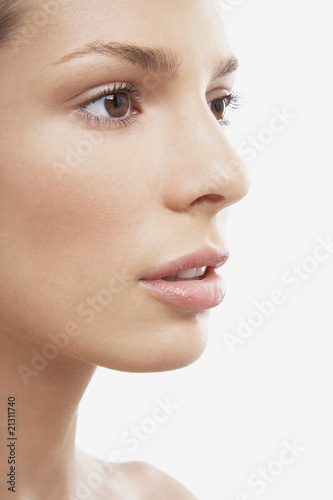 young woman looking into distance