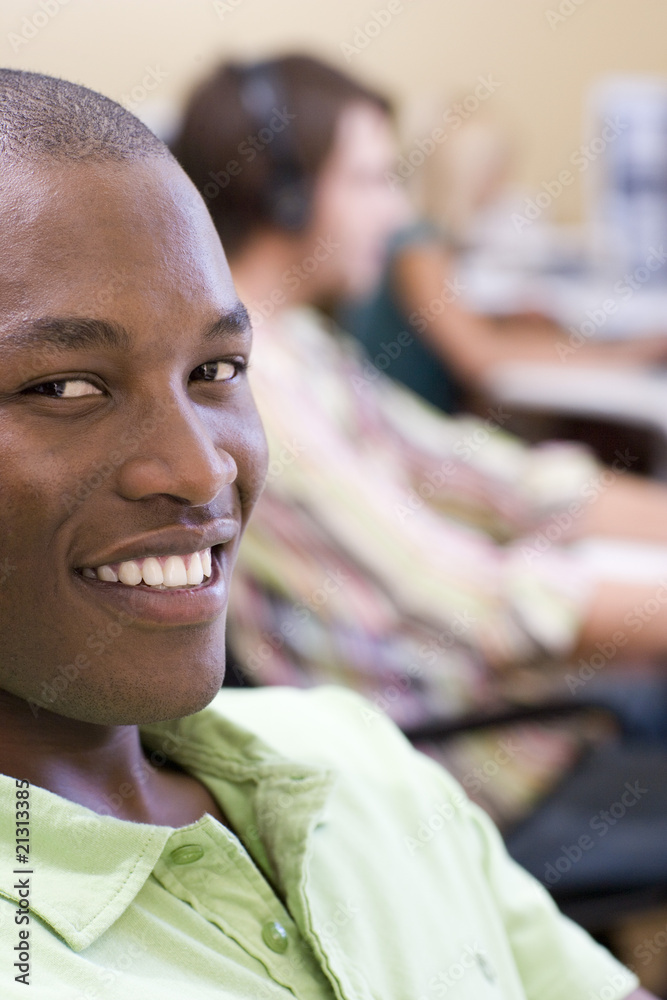 Obraz premium smiling young man close-up.