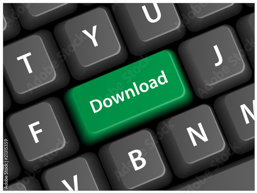 DOWNLOAD key on keyboard (internet online keys button vector)