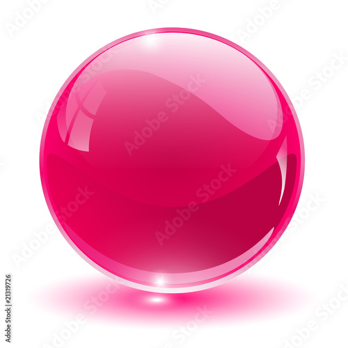 3D crystal, glass sphere