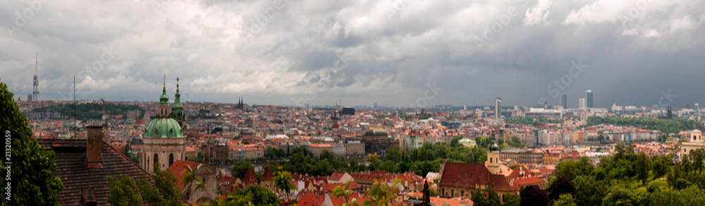 Panorama of Prague. View from Hradcany, the Prague Castle.