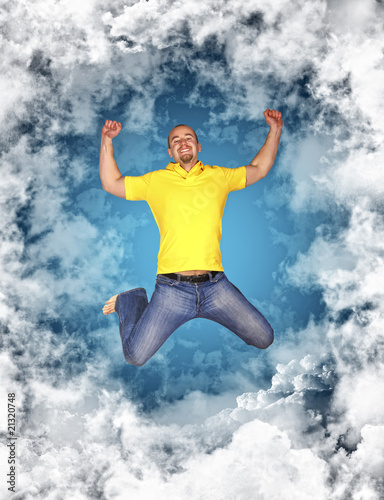 Wallpaper Mural happy man in the sky Torontodigital.ca