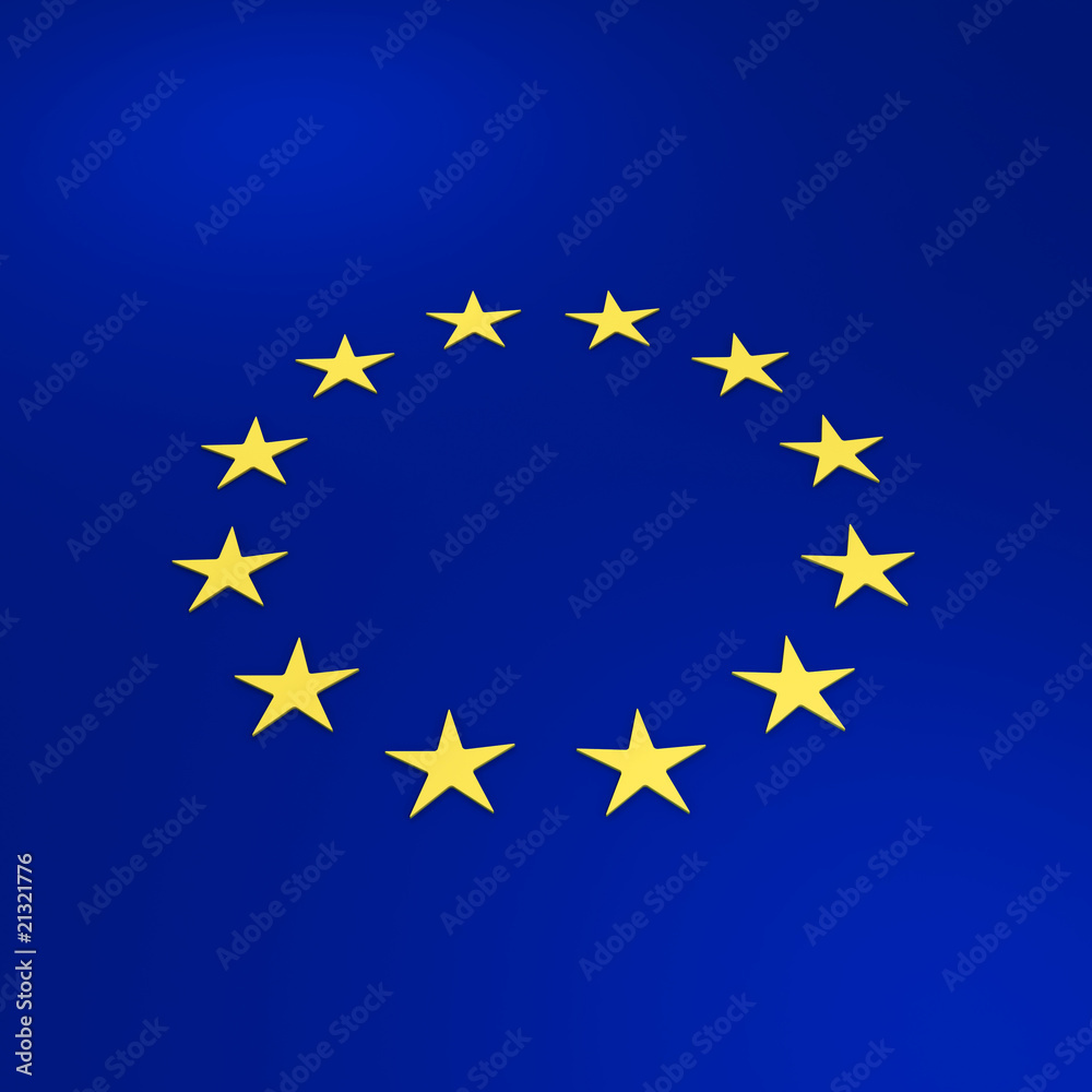 3d EU flag