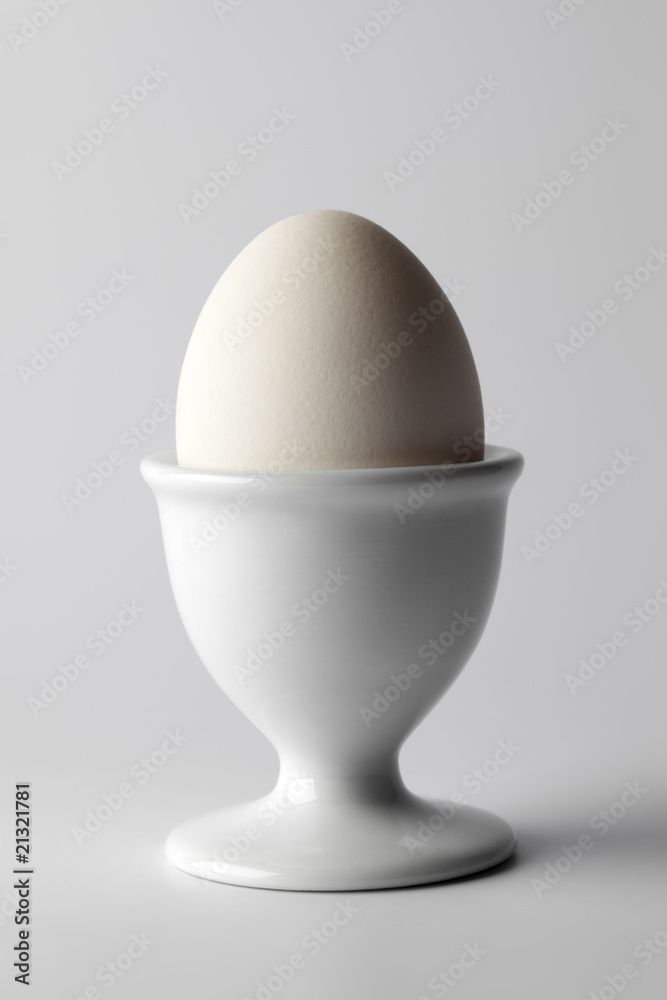 Boiled egg in egg cup Boiled egg in egg cup