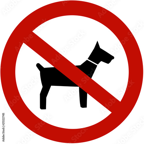 No dogs allowed (illustration sign)