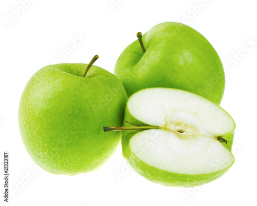 Fresh green apples