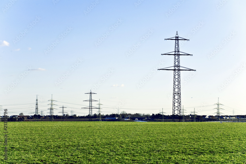 electricity tower for energy in beautiful landscape electricity tower for energy in beautiful landscape