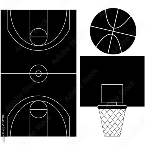 Set of Basketball Silhouettes