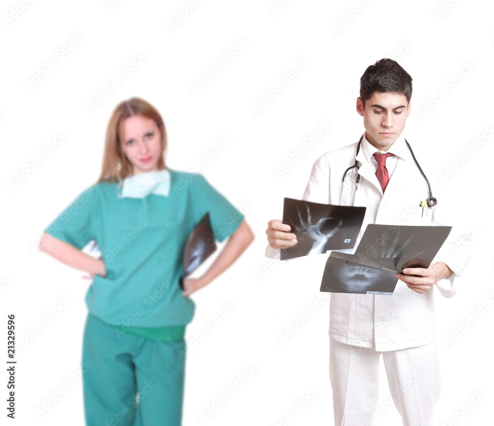 Caucasian mid adult male doctor Caucasian mid adult male doctor