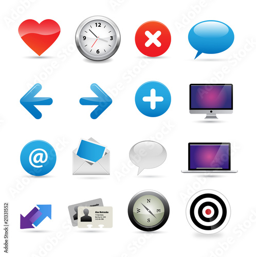 Business Communications Icons - Vector Illustrations