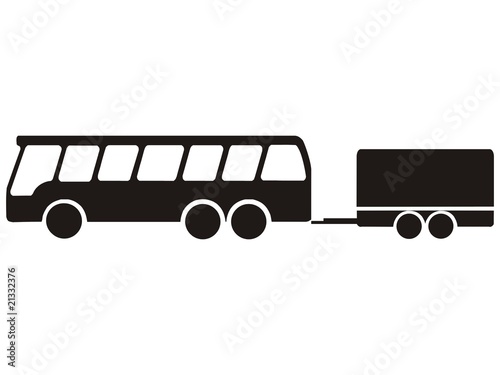 Bus 3-achsig mit Anhänger