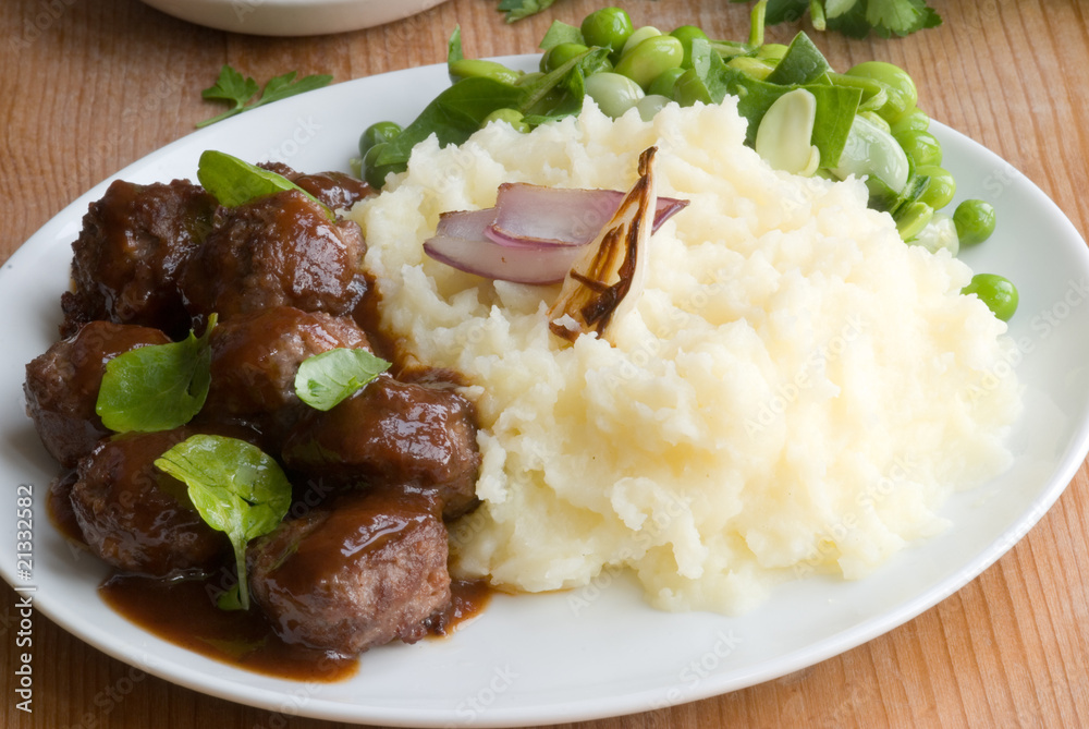 Meatballs with mashed potatoes Meatballs with mashed potatoes