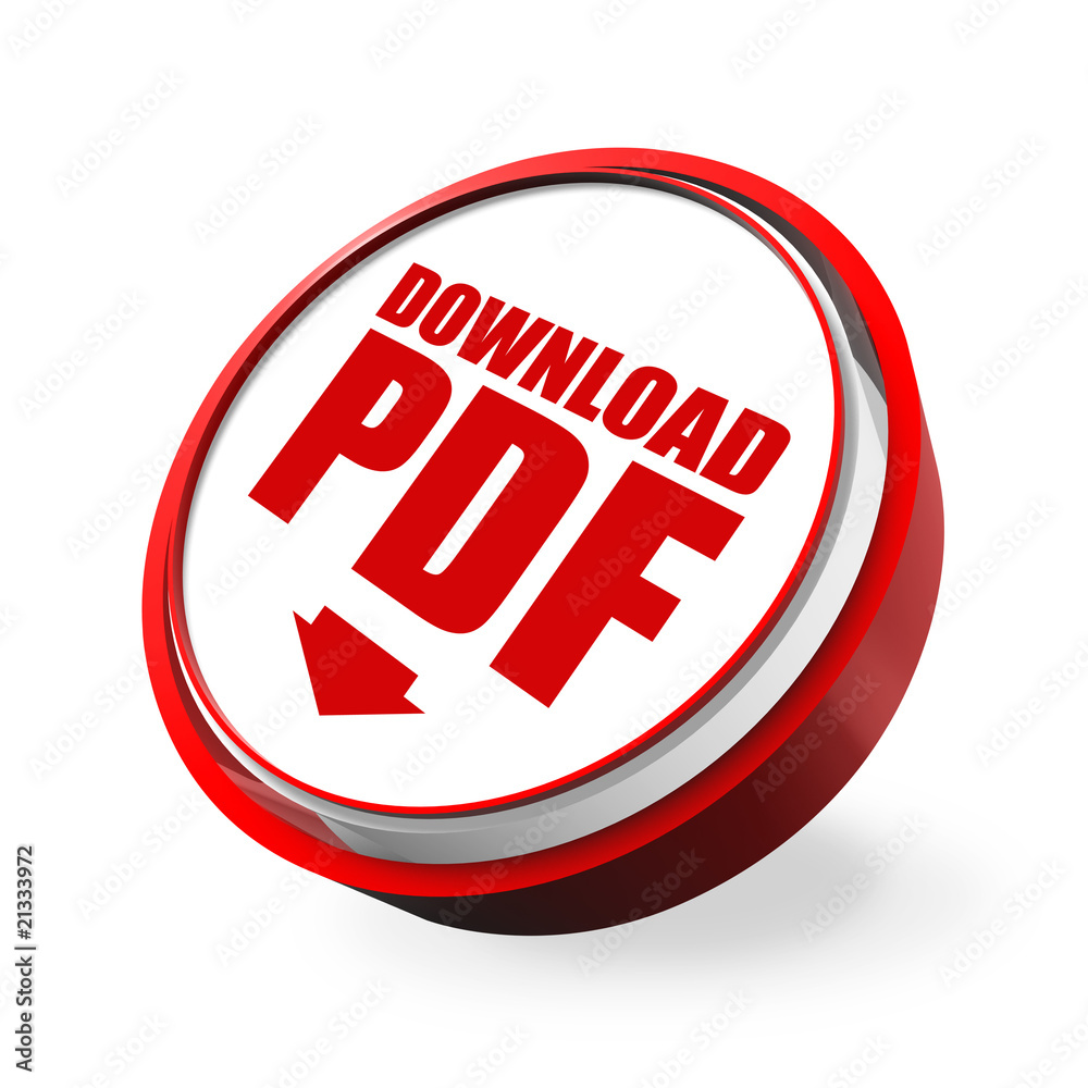 Download PDF Button, Icon Stock Illustration | Adobe Stock
