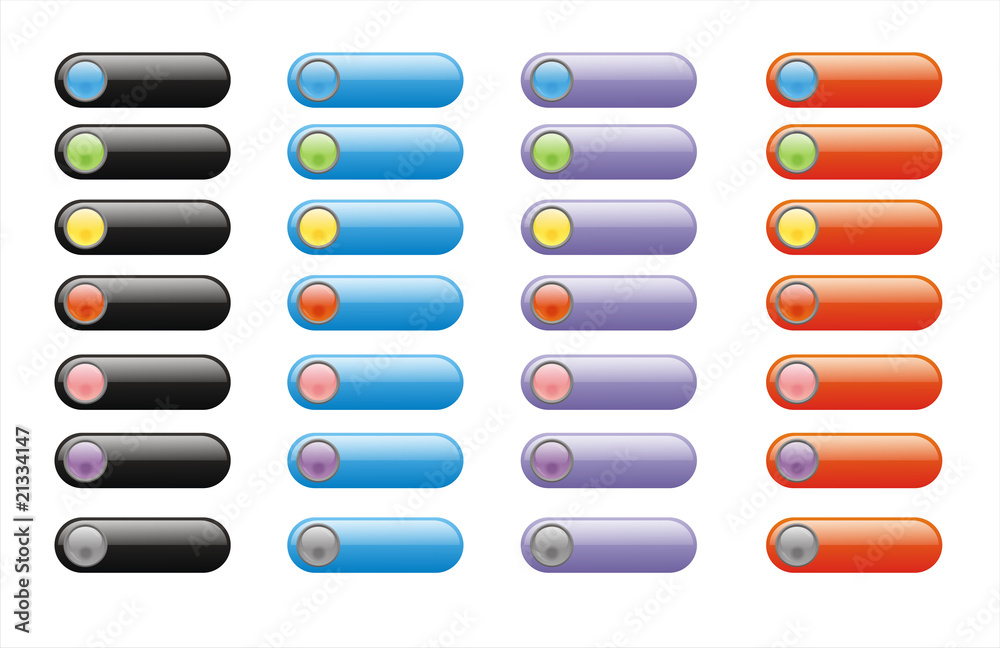 Modern glossy buttons