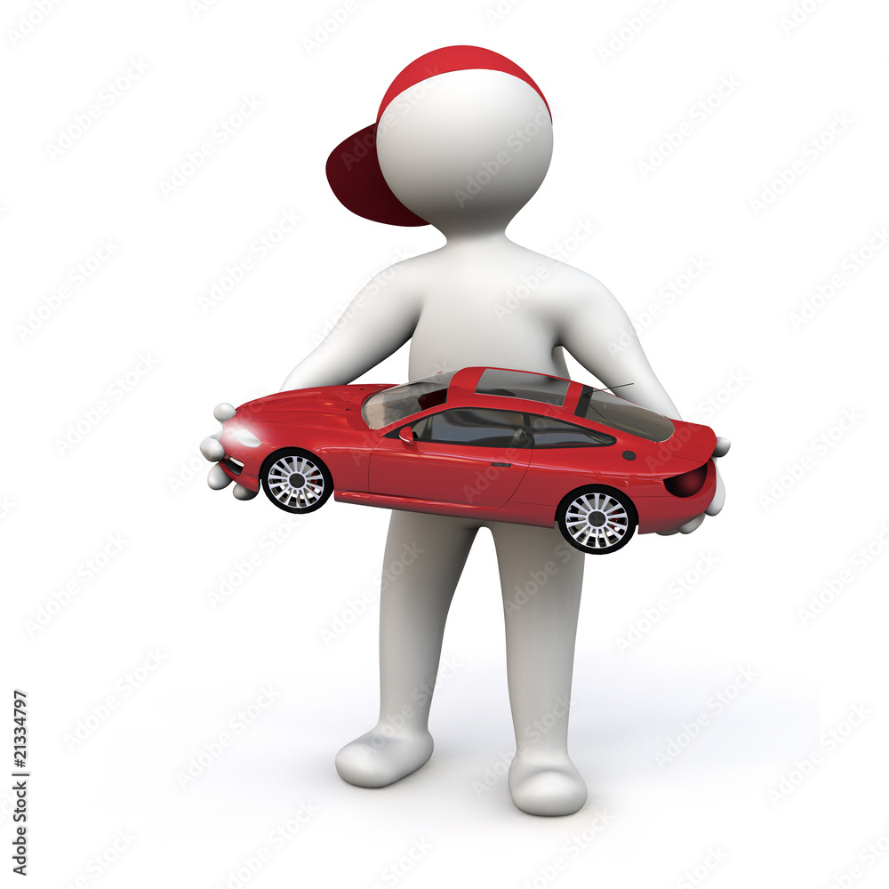 3D Man Car