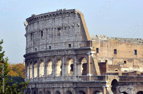 Photography Rear view of coliseum rome