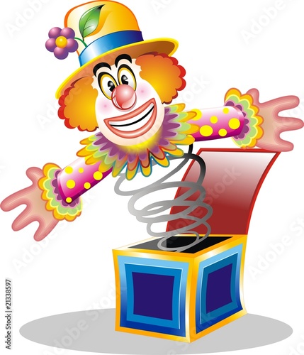 Pagliaccio Giocattolo-Clown Cartoon-Jouet Clown
