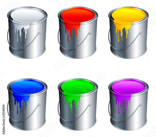 Paint buckets.
