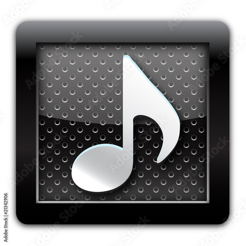 Music metallic icon