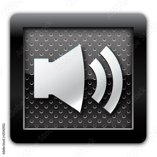 Sound on metallic icon
