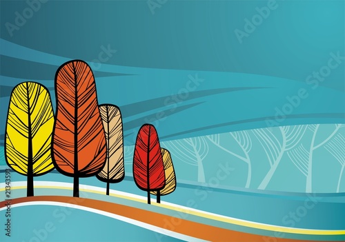 Nature theme background vector