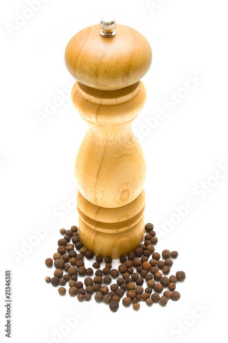 Pepper mill on white background