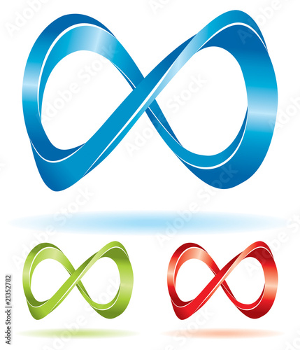 Set of infinity signs for your business presentations.