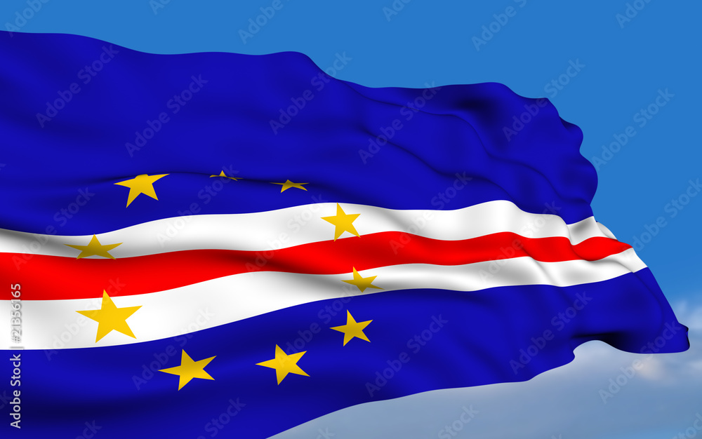 Naklejka premium Cape Verdean flag