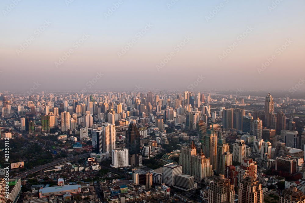 aerial view over Bangkok