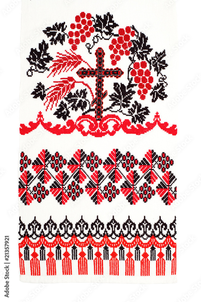 embroidered handmade good by cross-stitch pattern embroidered handmade good by cross-stitch pattern