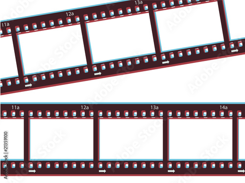 Film strip with 3d effect